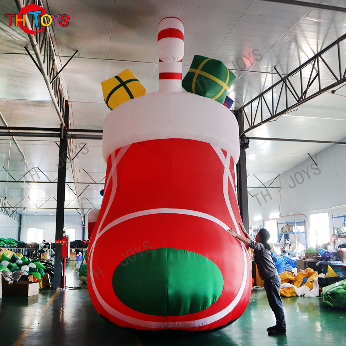 Ange Outdoor Custom red inflatable boots / inflatable christmas shoe for decoration