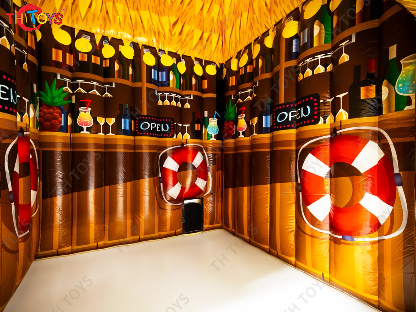 Commercial Durable Pineapple Inflatable Beach Pub Tent New Design Blow Up Beach Tent with Blower