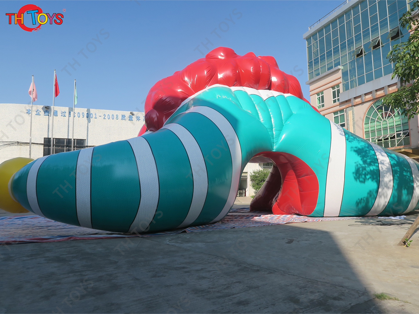8x5m Inflatable Mammuth Tunnel Arch Inflatable Animal Helmet Entrance Tunnel For Sports Events