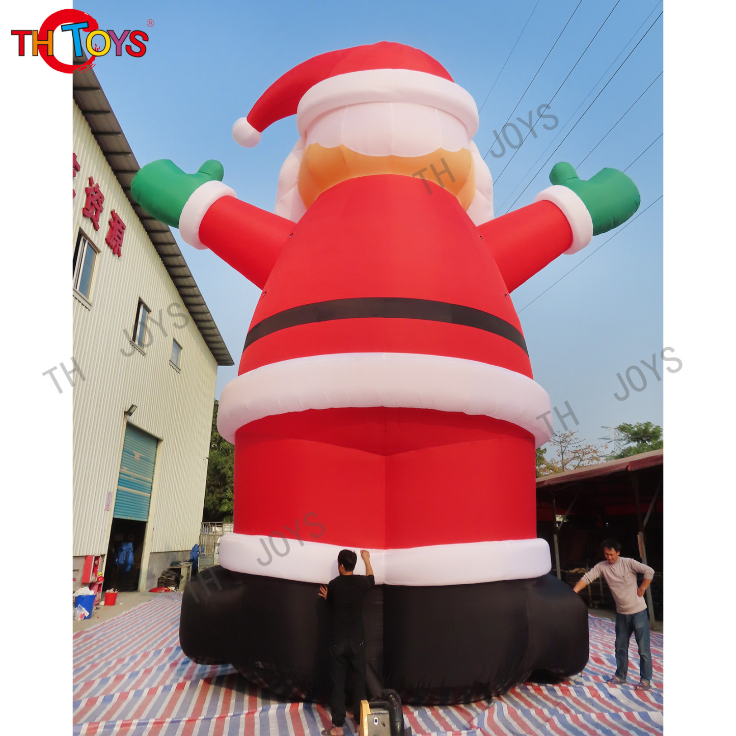 Customized large outdoor inflatable Christmas decorations inflatable giant Santa Claus