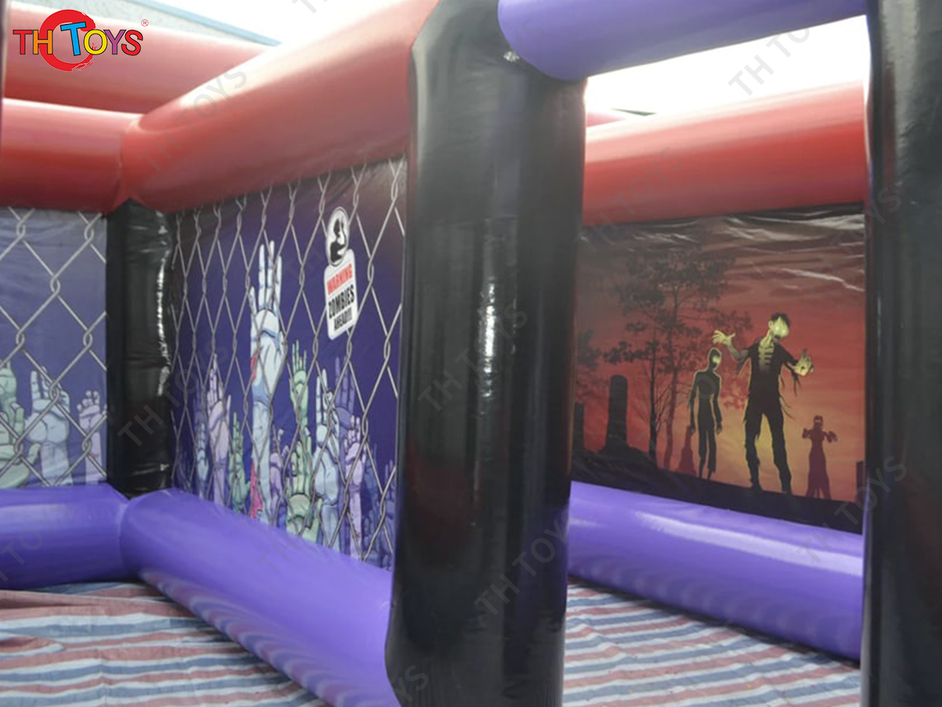 giant inflatable fun house, outdoor portable theme inflatable maze laser tag games arena for Halloween