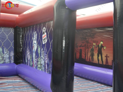 giant inflatable fun house, outdoor portable theme inflatable maze laser tag games arena for Halloween