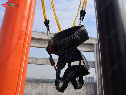 Inflatable Bungee Jump Game Airtight Inflatable Bounce Jumping Trampoline For Kids N Adults