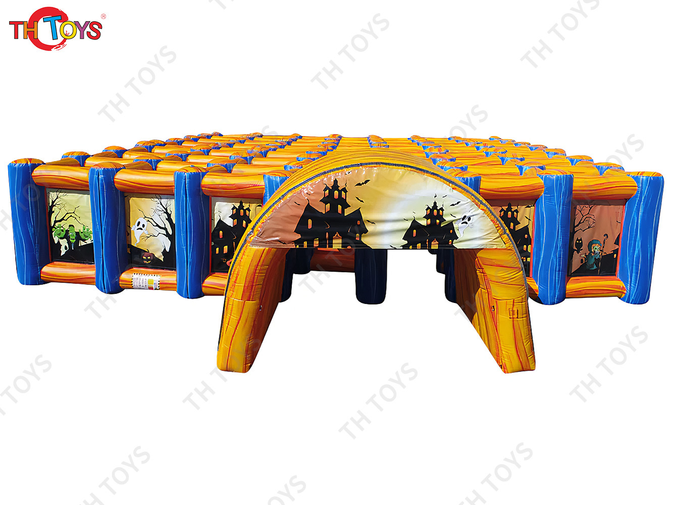 Halloween Haunted House Inflatable Maze With Cover Custom Logo Kids Inflatable Maze