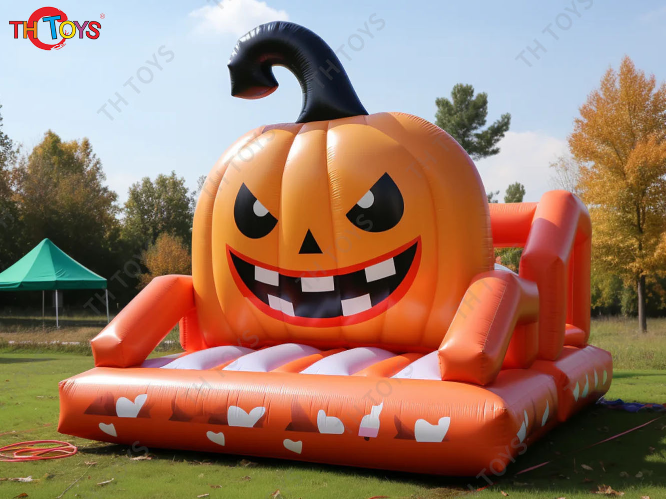 Inflatable Trampoline Bouncy Castle Jumping House With Blower Inflatable Bouncer Castle Kids Backyard Halloween Bounce House
