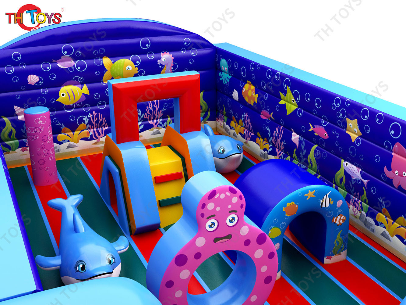 Ocean World c Parties Trampoline for kids, 2025 new inflatable sea world bouncy house fun city for sale