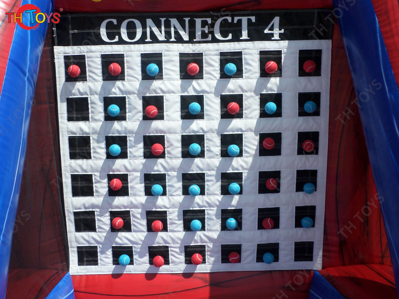 Inflatable Connect 4 basektball Soccer ball Carnival game