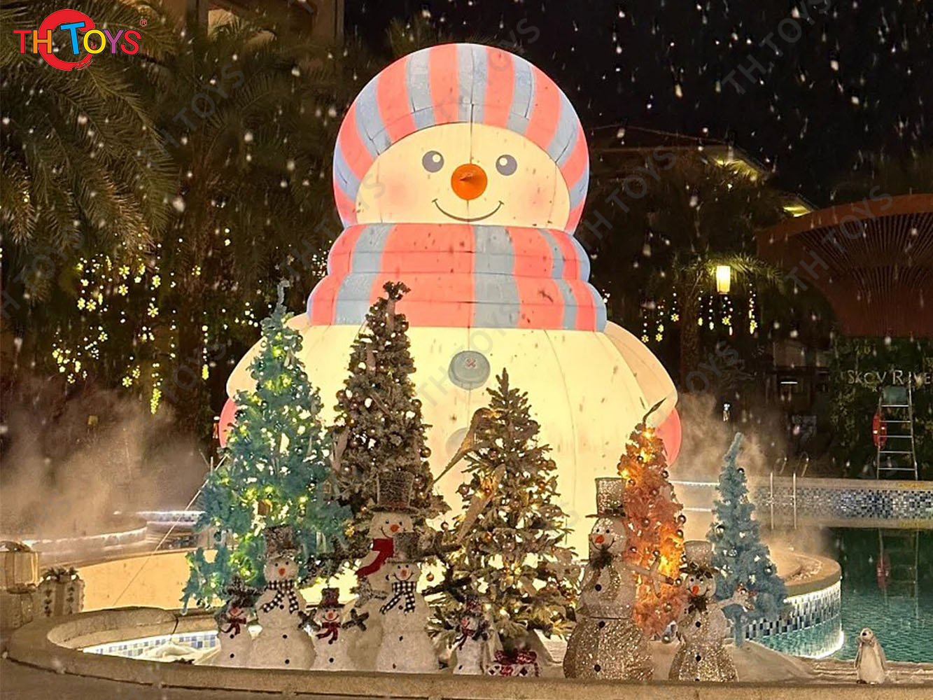 Outdoor Inflatable Christmas Snowman Model High Quality Commercial Inflatable Snowman Yard Decoration