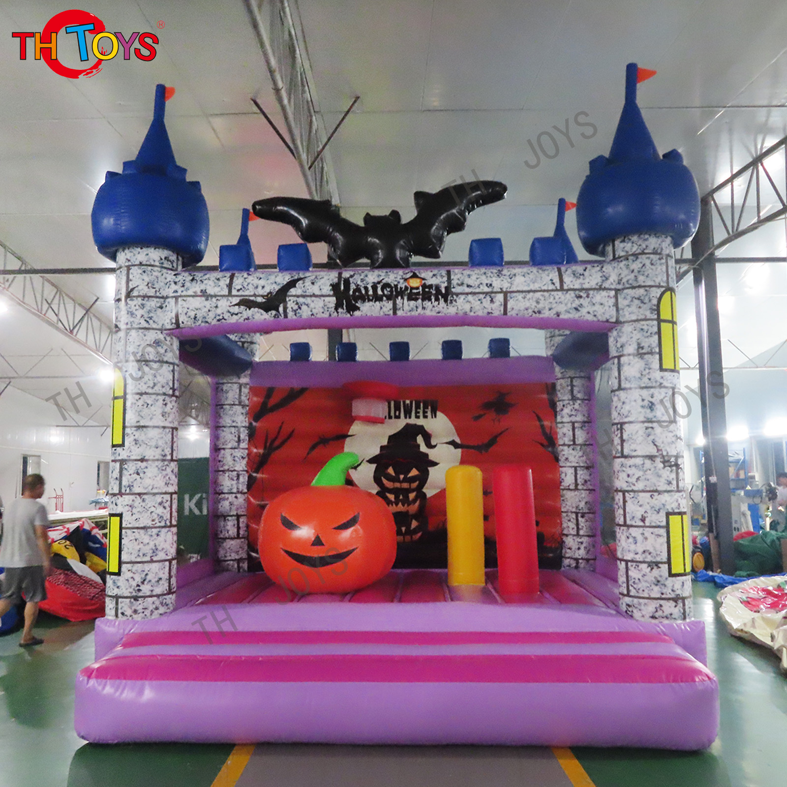Outdoor halloween inflatable haunted bounce house inflatable jumping bouncy castle inflatable bouncer for kids