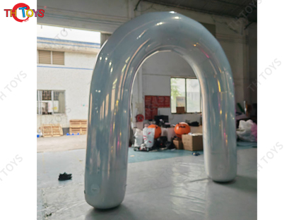 Commercial Silvery Inflatable Mirror Arch Beautiful Golden Inflatable Wedding Arch For Decoration Holiday Carnival Event