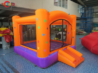 3x3m/4x3m Orange Inflatable Bounce House for Kids Children Blow Up Bouncy Castle Air Jumper with Blower