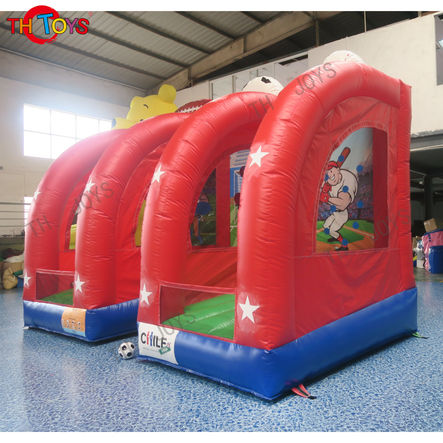 Indoor outdoor carnival sport 3 in 1 inflatable games for events