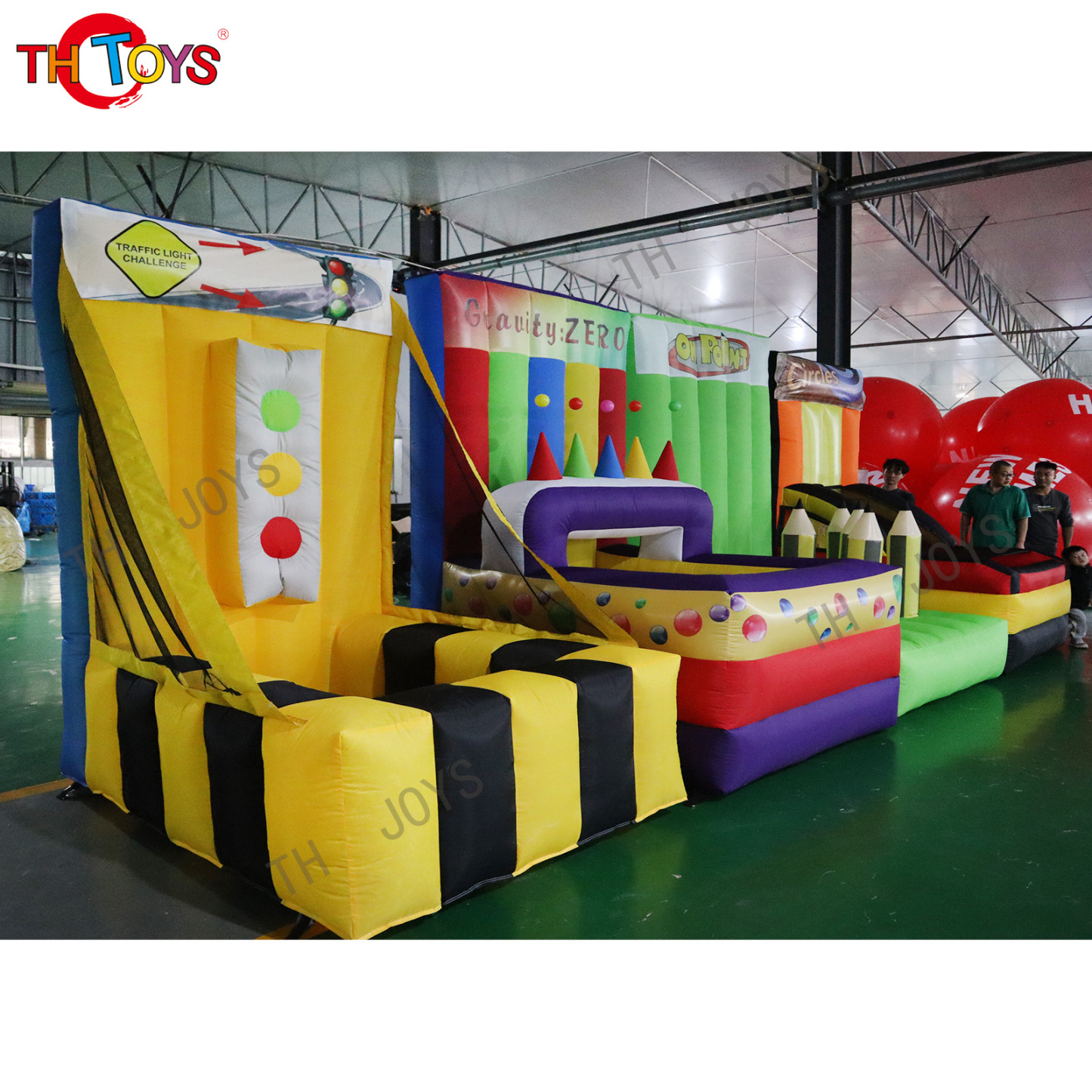 Free shipping 4 in 1 carnival inflatable sport game basketball dart board hoopla games for sale
