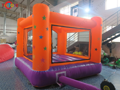 3x3m/4x3m Orange Inflatable Bounce House for Kids Children Blow Up Bouncy Castle Air Jumper with Blower