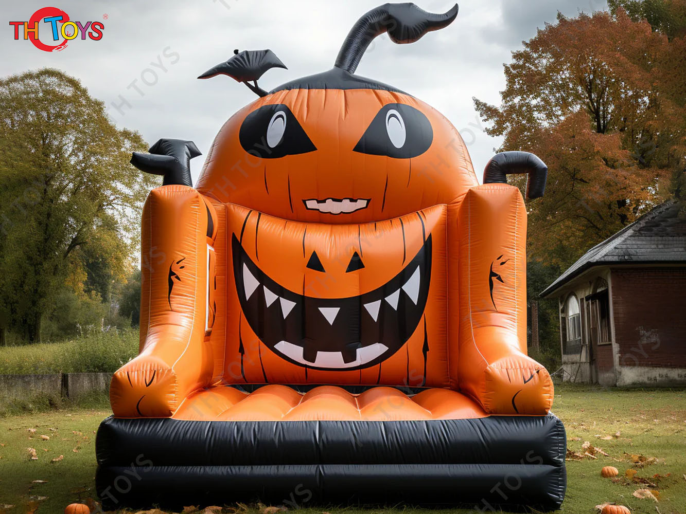 Inflatable Trampoline Bouncy Castle Jumping House With Blower Inflatable Bouncer Castle Kids Backyard Halloween Bounce House