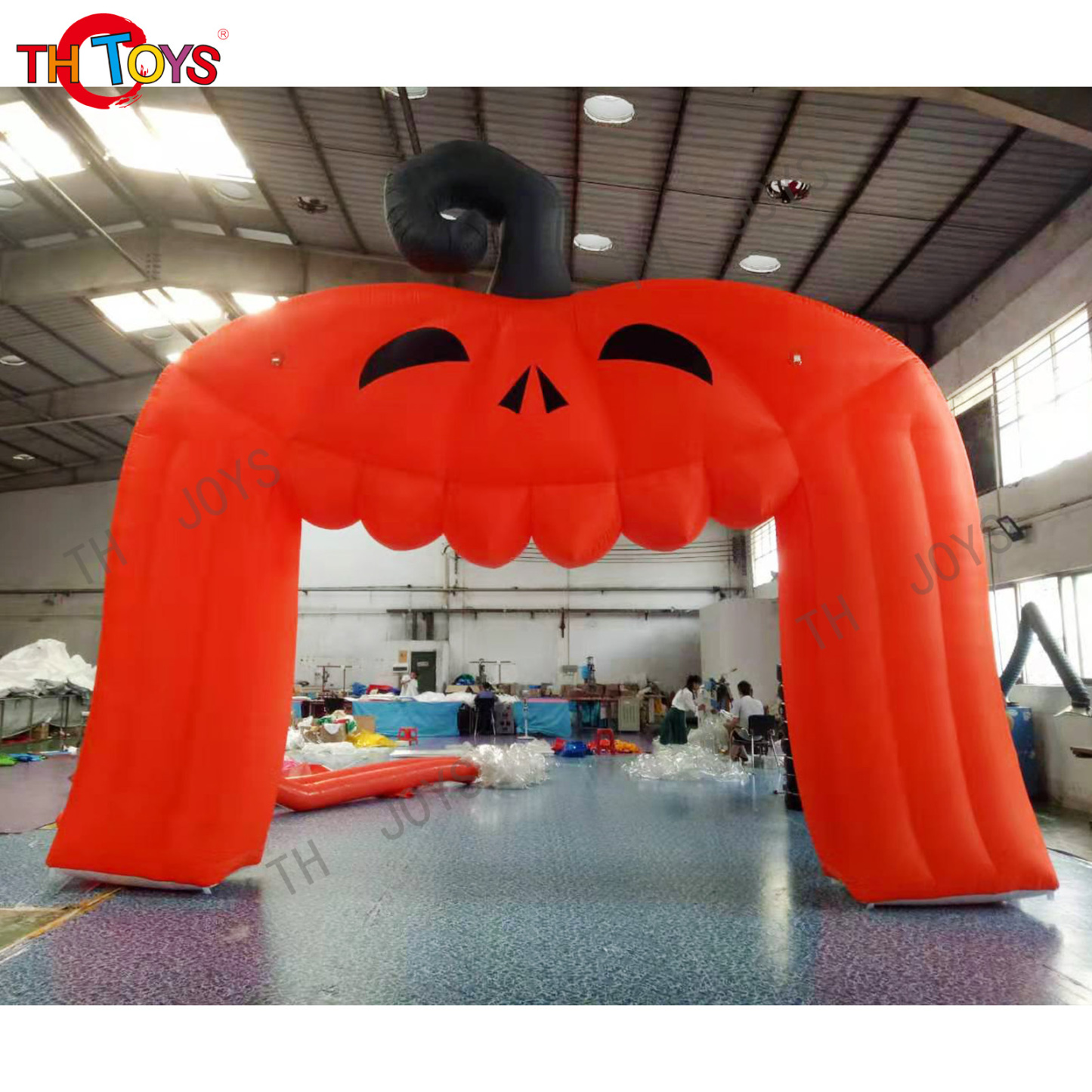 Advertising Halloween Event Outdoor Decoration Inflatable Arch with Witch and Pumpkin for Haunted House