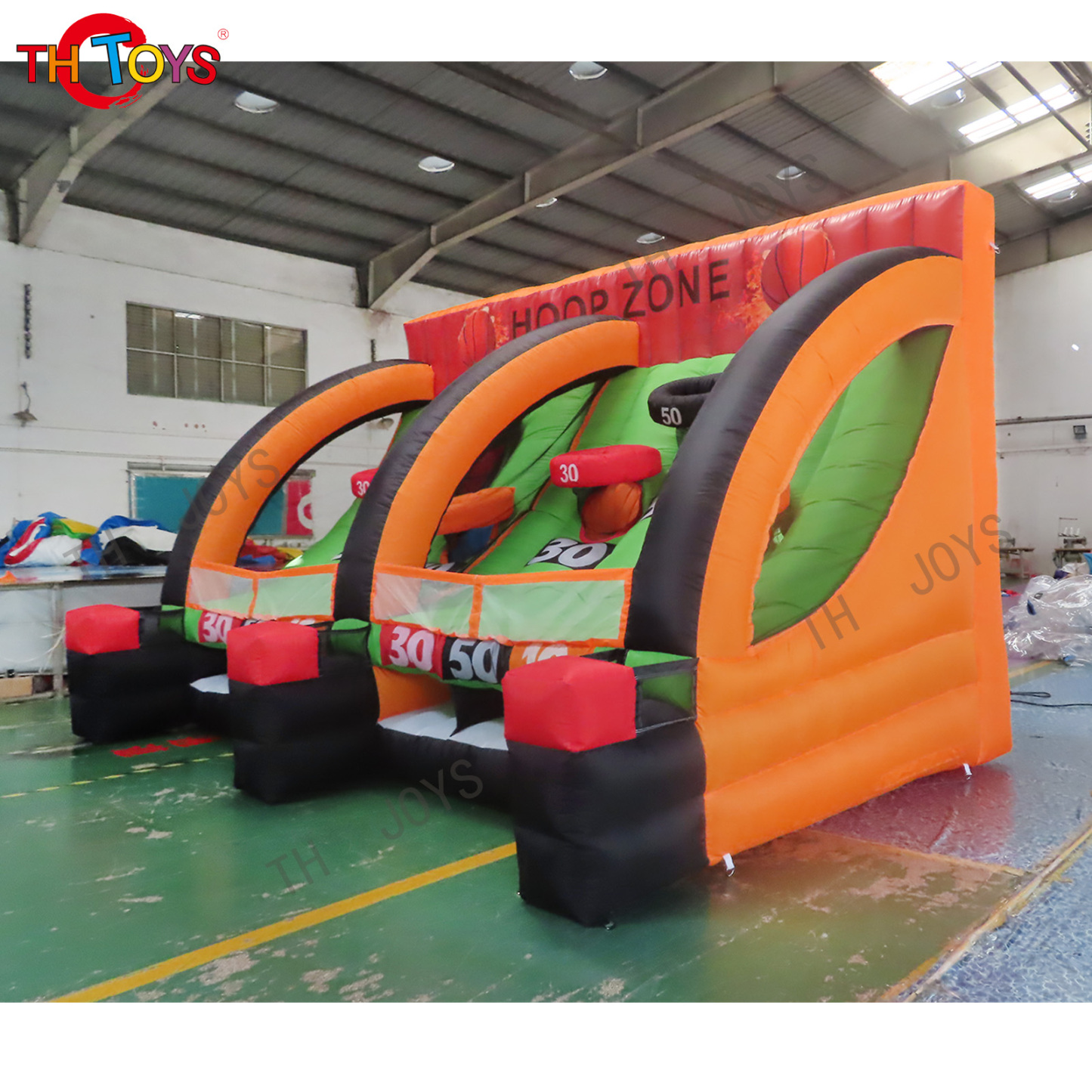 Garden Giant Park Hover Hungry Bungee Running Sport Indoor Ips Challenge Carnival Mini Inflatable Basketball Hoops Games