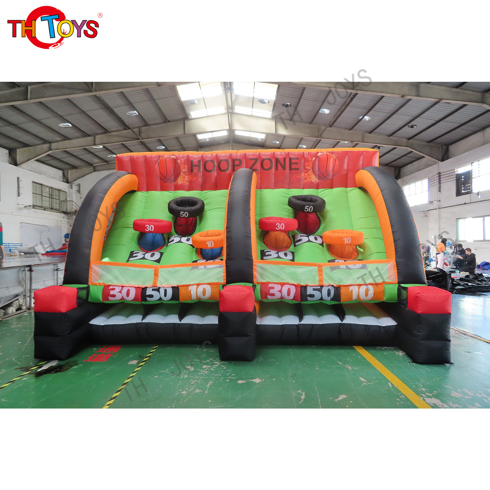 Garden Giant Park Hover Hungry Bungee Running Sport Indoor Ips Challenge Carnival Mini Inflatable Basketball Hoops Games