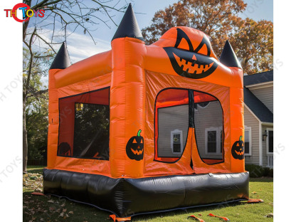 Backyard Halloween Bouncer Pumpkin Inflatable Bounce House