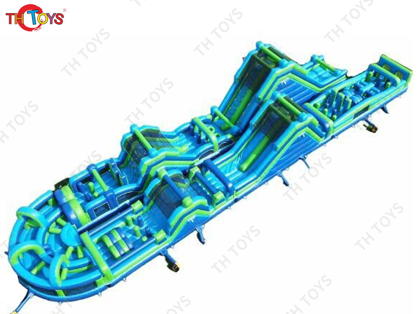 outdoor interactive challenge inflatable obstacle course, team work building sport games