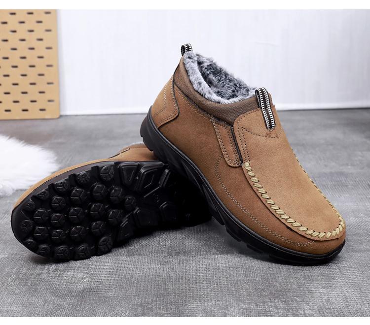 Men's Fleece Comfortable High-top Casual Cotton Orthopedic Shoes