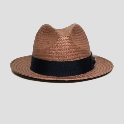Straw Trilby Fedora Hat – Coffee
