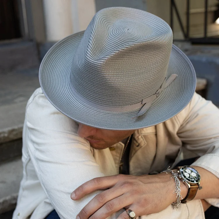 STRATOLINER HEMP FEDORA -Grey