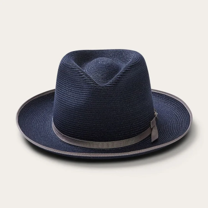 STRATOLINER HEMP FEDORA -Navy