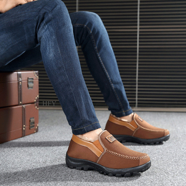 Men's Good arch support Outdoor Warm Lightweight Walking Slip On Sneakers