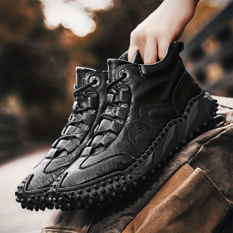 Men's Ankle Top Boots - Casual Outdoor Walking Shoes - Perfect Fit for Spring