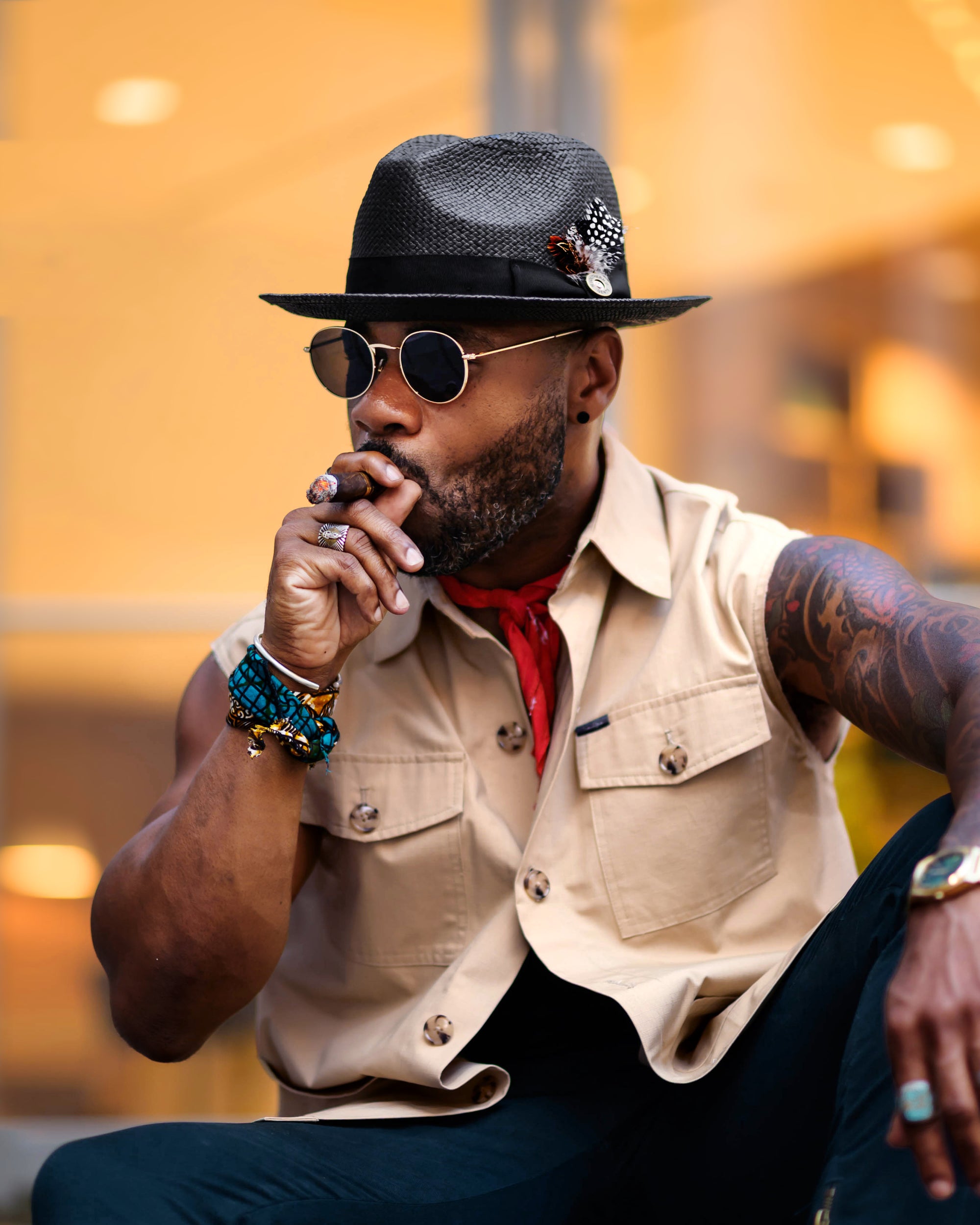 Trilby Fedora Hat – Ebony Straw