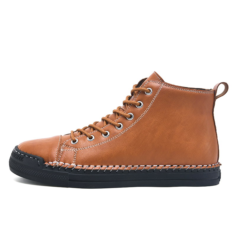 Leather Sneakers | Men's High Top Trainers