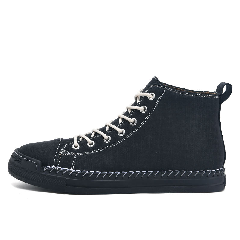 Leather Sneakers | Men's High Top Trainers