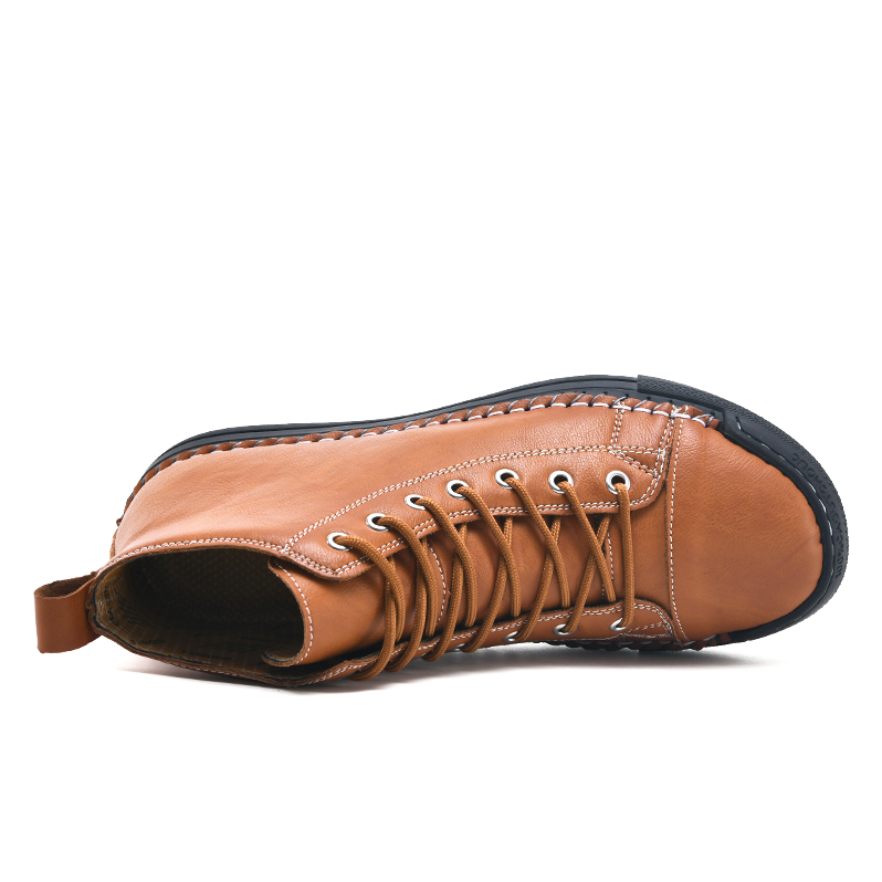 Leather Sneakers | Men's High Top Trainers
