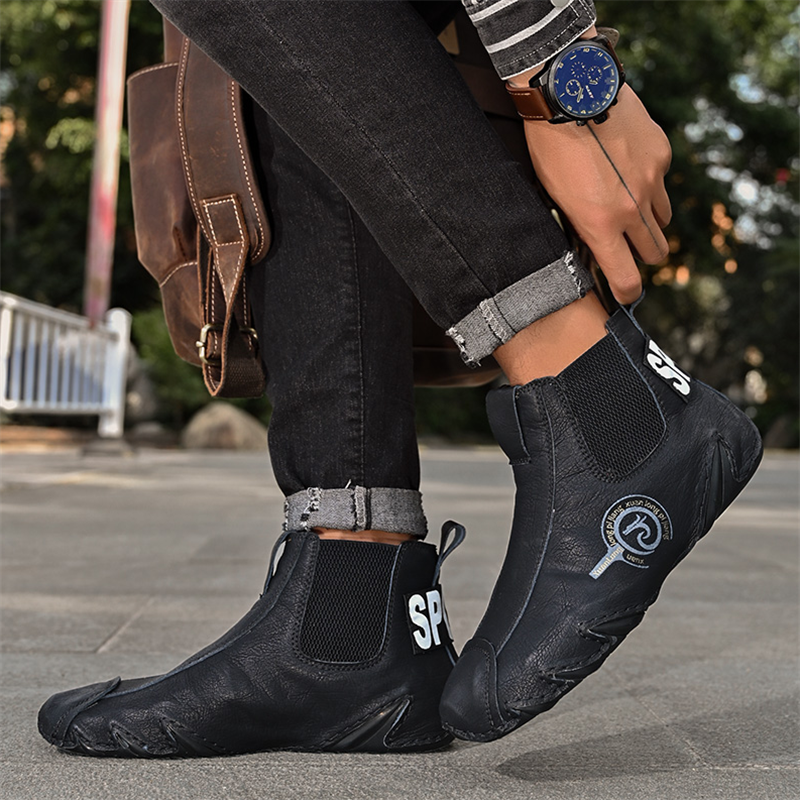 🔥🚀 Hot Sale! Limited Stock! 🌟👟💥Men's Casual Soft Cowhide Slip-on Ankle Boots