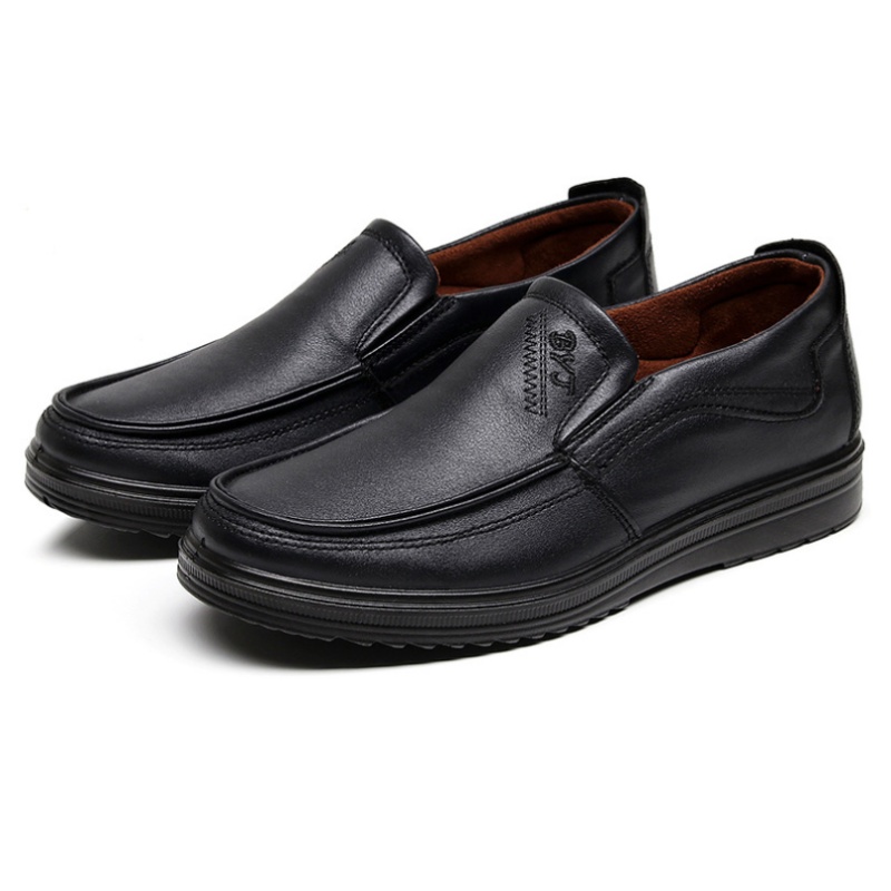 Men's Faux Leather Wide Feet Casual Slip-On Loafers