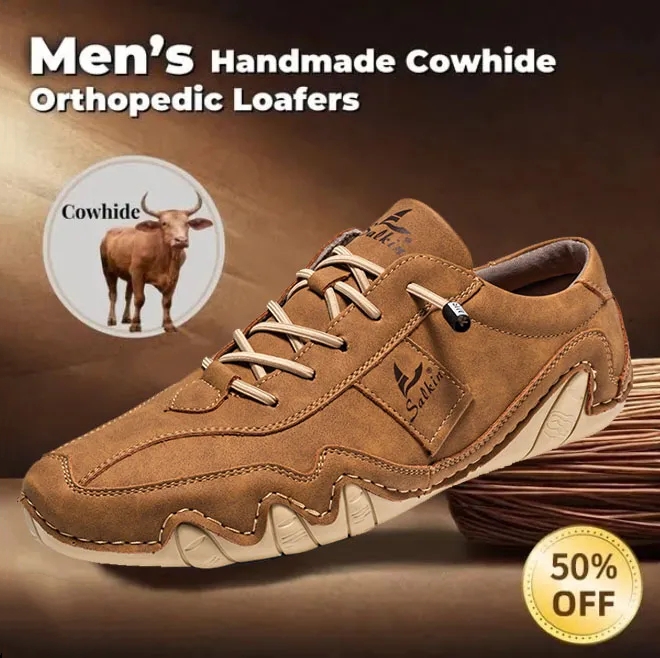 ⏰Hot sale 70% OFF🔥 Men's Handmade Genuine Leather Slip-On Loafers