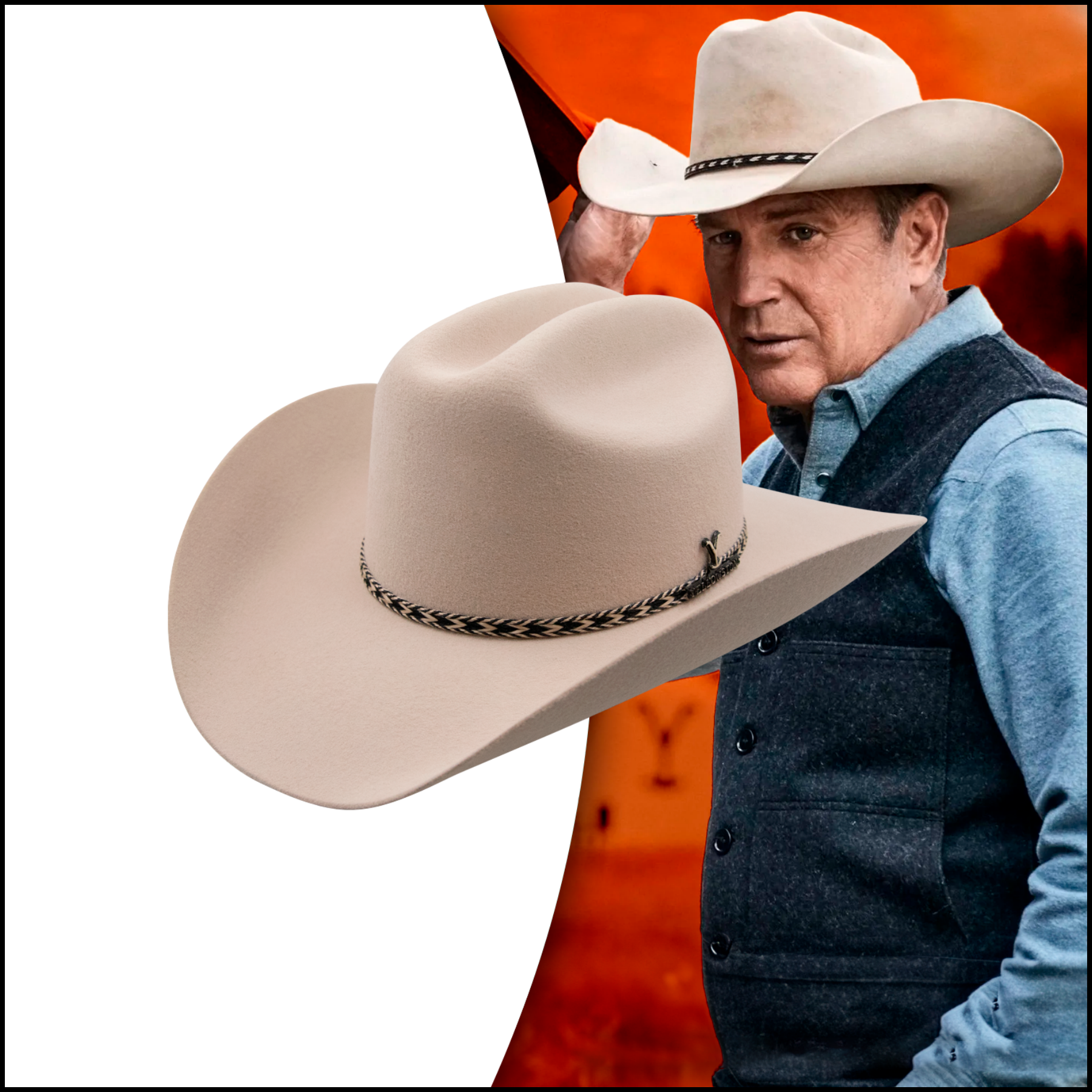Bull Ranch 10x John Dutton Silverbelly Style