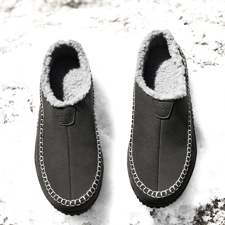 MEN'S COMFORTABLE LINED FLEECE ARCH SUPPORT SHOES