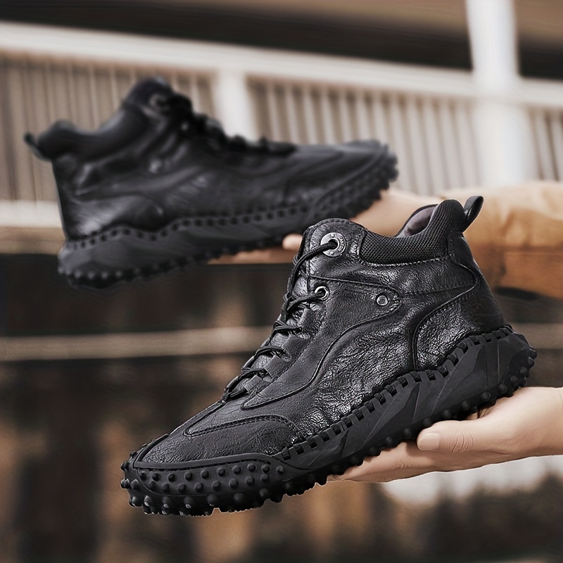 Men's Ankle Top Boots - Casual Outdoor Walking Shoes - Perfect Fit for Spring