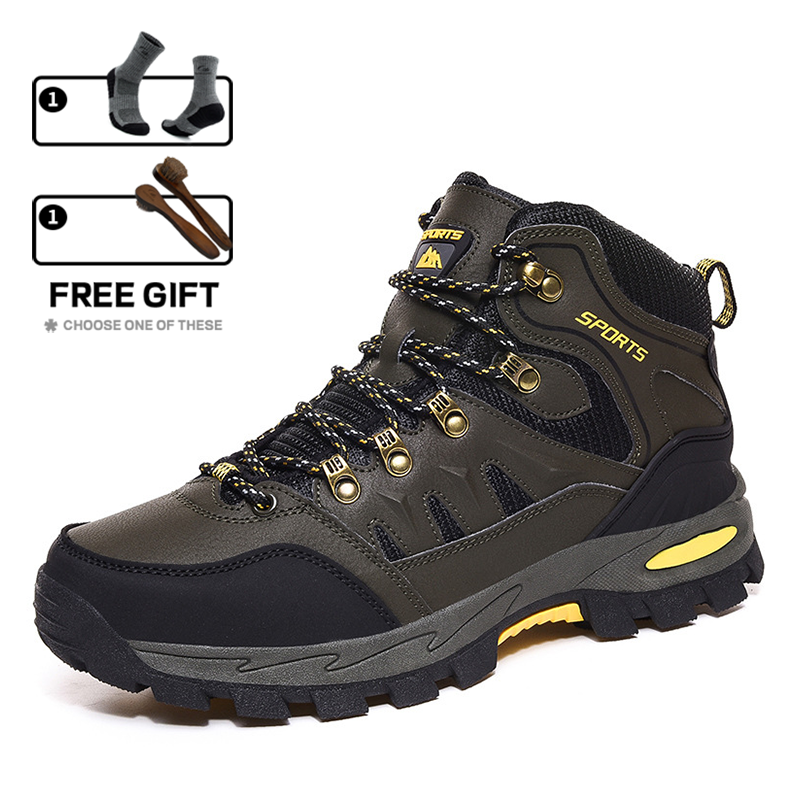 ⏰Limited Time Sale 70% OFF⏰Men's Orthopedic Arch Support Wide Toe Ankle Support Hiking Boots Waterproof Non-slip Anti-puncture Work Boots