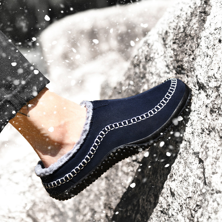 MEN'S COMFORTABLE LINED FLEECE ARCH SUPPORT SHOES