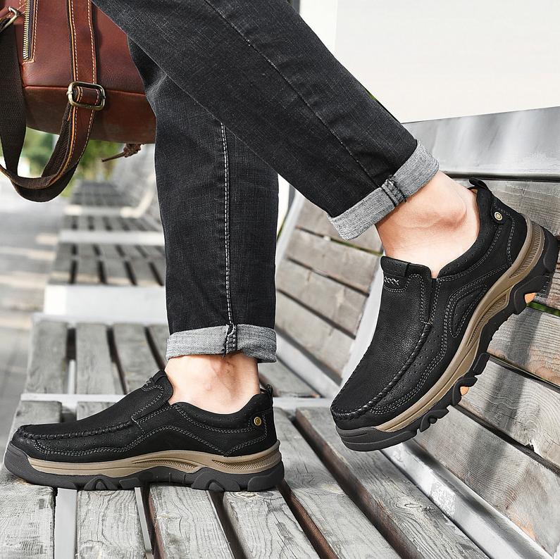 Men's Moccasin Comfort Sandproof, Wear-resistant Highly Elastic Walking Trainers