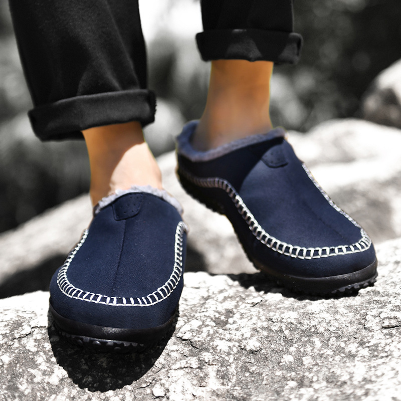 MEN'S COMFORTABLE LINED FLEECE ARCH SUPPORT SHOES