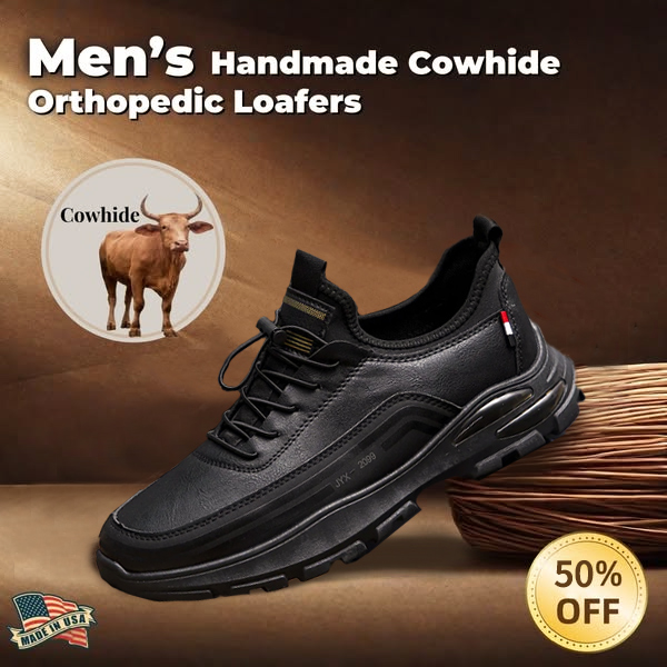 AirStep Luxe: Men's Easy-Wear Leather Ortho Sneakers