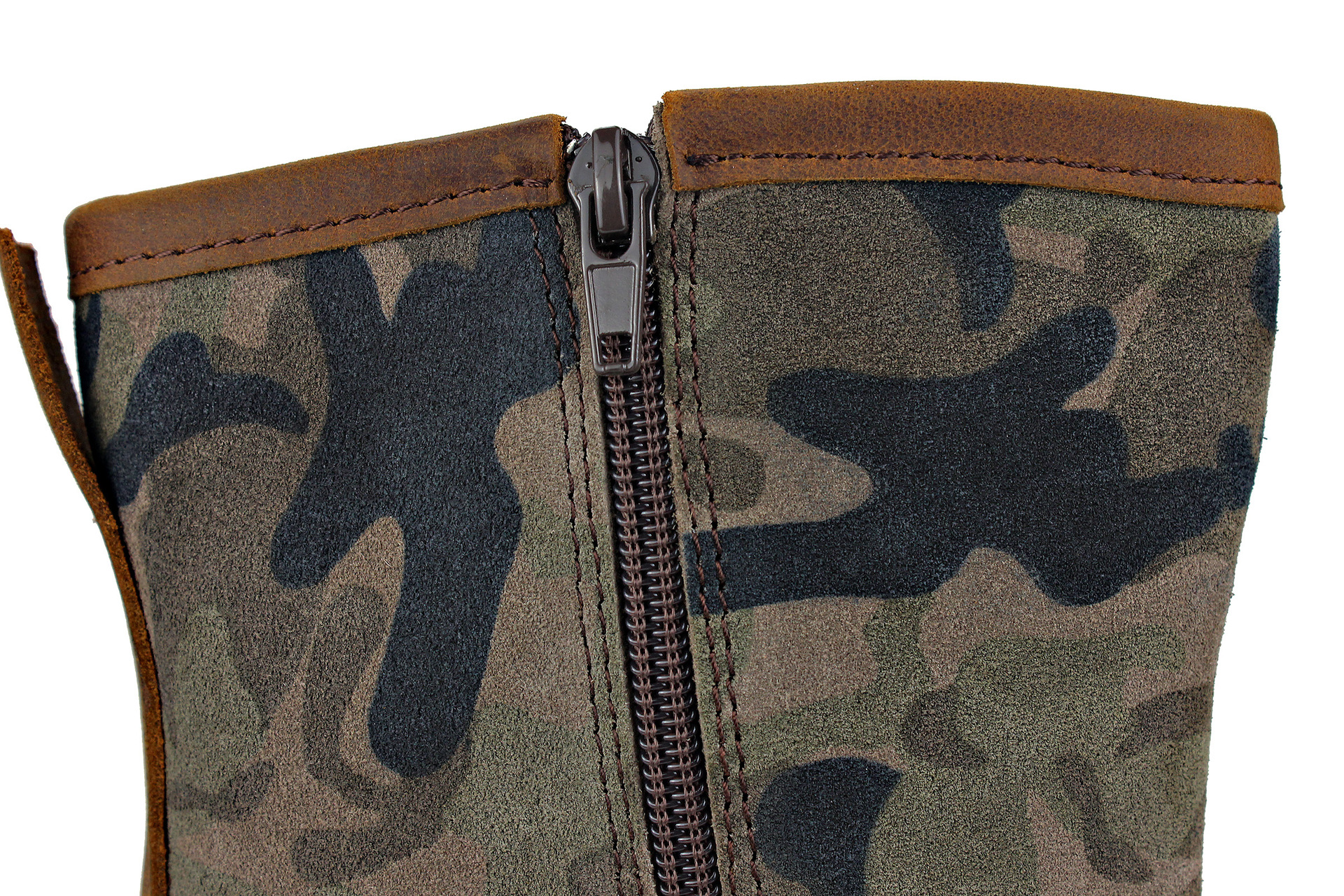 Men's Leather Vintage Buckle Side Zipper Boots