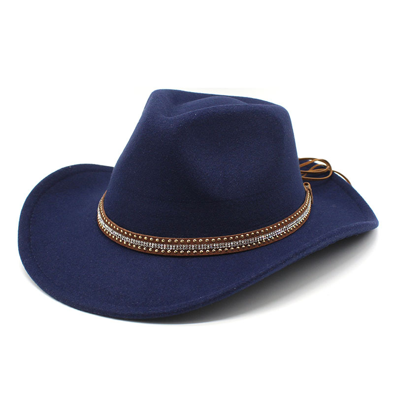 Nicholas Western Cowboy Hat- Navy Blue