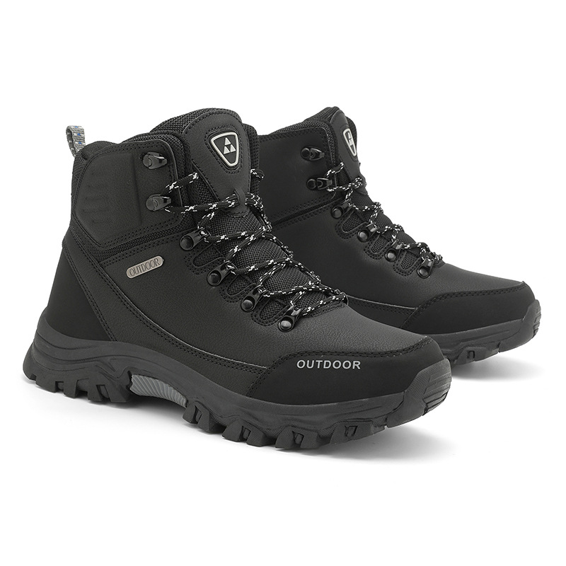 (⏰CLEARANCE SALE 70% OFF) Men's High Top Lace-Up Boots, Outdoor Waterproof Non-Slip Anti-Puncture Orthopedic Comfortable Hiking Mountaineering Walking Boots for Daily Life, Work and Sports