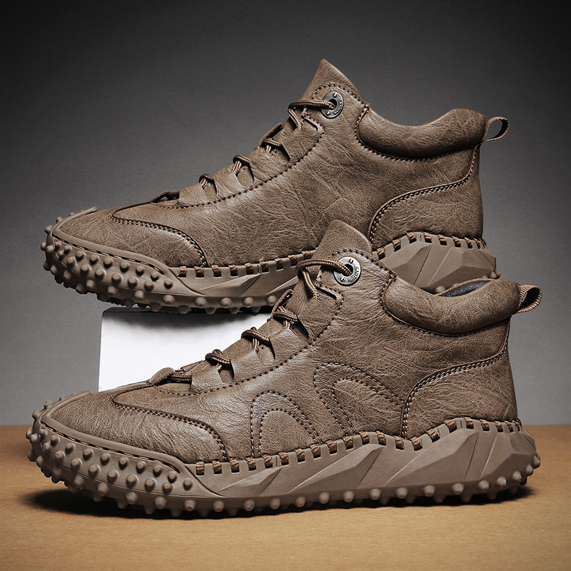 Men's Ankle Top Boots - Casual Outdoor Walking Shoes - Perfect Fit for Spring