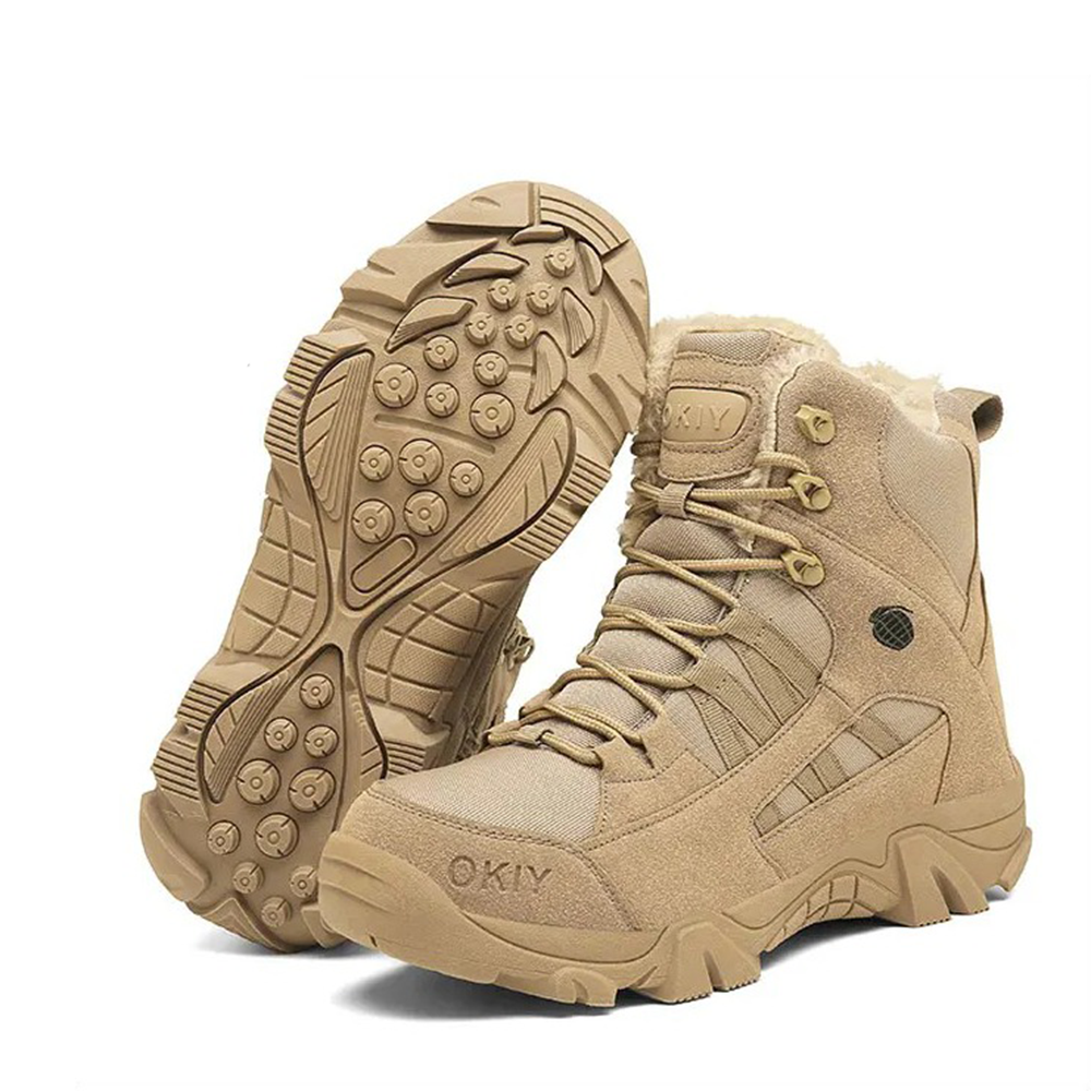 (⏰Limited Time Sale 70% off)Men's Hiking Combat Boots Ankle Supports Military Boots Waterproof Non-Slip Anti-Puncture Work Boots